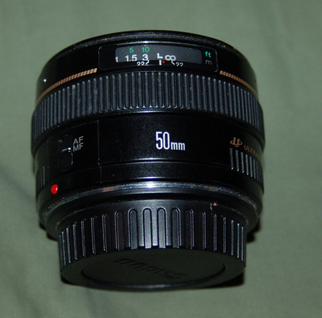 CANON Lens 50mm f1.4 USM Japan AUTOFOCUS NOT WORKING in Cameras & Camcorders in Sudbury