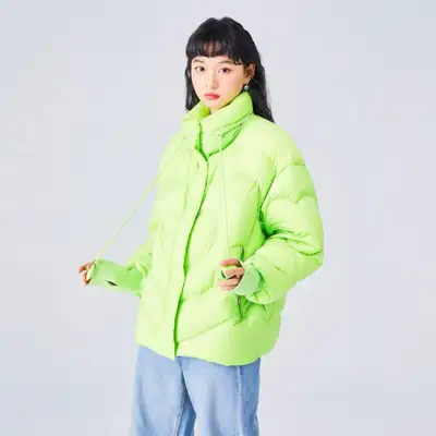 Versatile design love down jacket for women autumn and winter 90 white duck down stand collar short...