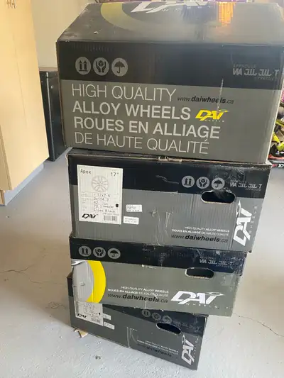 Brand new Alloy rims 4 of them in the box Never used Description is in the picture. If you see this...