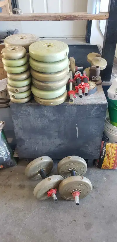 170 pounds of weights