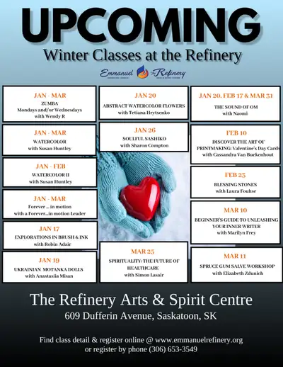 Upcoming Winter Classes at The Refinery, View more
