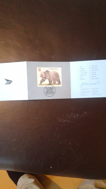 POSTAGE STAMP- 1997-$8.00  NEVER USED BEAR STAMP in Arts & Collectibles in Trenton - Image 2