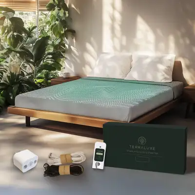 Grounding Bed Sheet Cali King 72x84, Organic Cotton Silver Fiber, View more