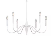White 6-light chandelier