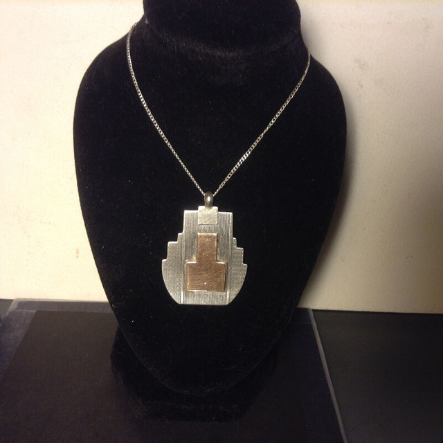 Antique Art Deco Sterling Silver Pendant in Arts & Collectibles in Vancouver