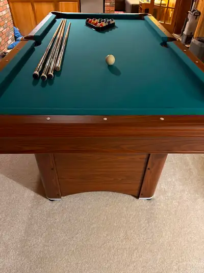 Pool table with cues, View more