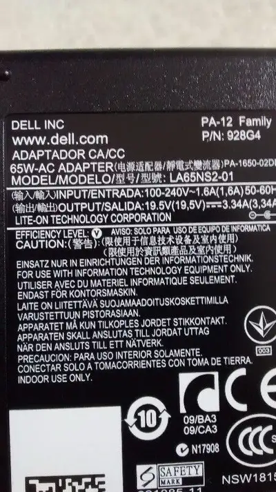 DELL OEM Laptop power supply/adapter 19.5V, 3.34A, $25.00, View more