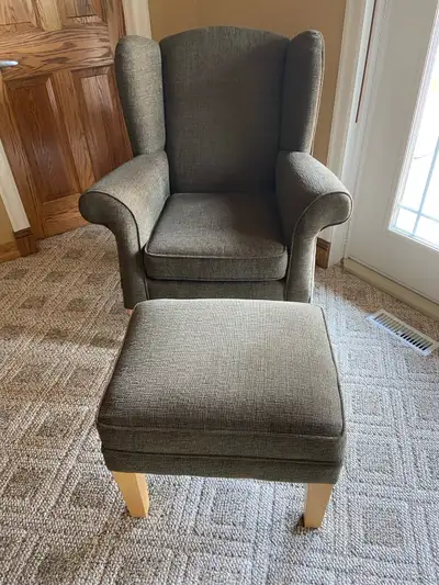 Wingback Chair & Ottoman, View more