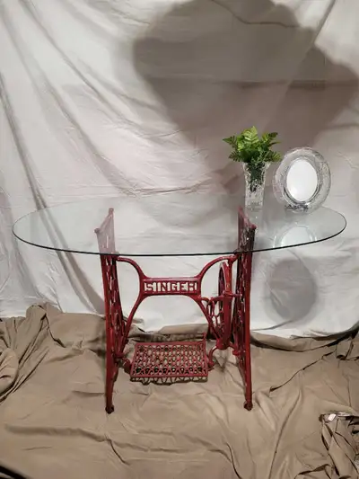 Singer Table Oval Glass, View more