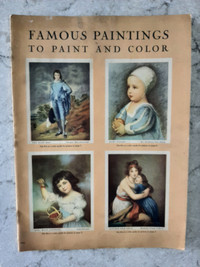 Vintage 1936 book of Famous Paintings to Paint