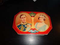 TOFFEE butter TIN CAN SOUVENIR OF THEIR MAJESTIES' VISIT IN CANA