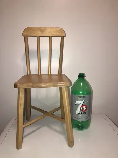 Vintage wooden child chair / read Description , View more