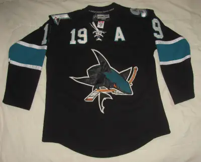 Selling a Joe Thornton San Jose Sharks A jersey - with lace neck, fight strap - $200 Smoke free, pet...