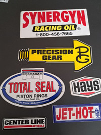 Vintage Automotive Sticker Decals (6) - Perfect for Tool Boxes!