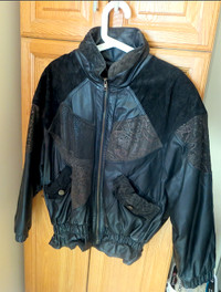 ► ►'Boutique of Leathers' Black Leather Jacket - Size S/M◄◄