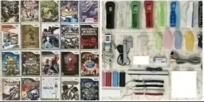 Wii Games/Accessories...Power Bar/Sensor/HMDI Adaptor/Av Cable.., View more
