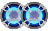 Clarion CMQ1622RL 6-1/2" marine speakers with built-in LED light