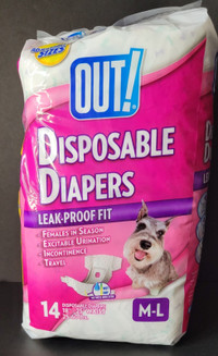 OUT! PetCare Disposable Female Dog Diaper-13 pack