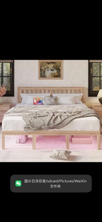 Solid wood bed frame King Size Bed frame Markham / York Region Toronto (GTA) Preview