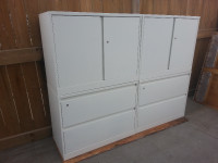 White Steel Cabinets - Shelves & Drawers