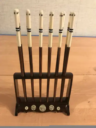 Chopsticks with matching holder, View more
