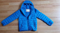 Boy's Outbound blue puffy jacket (size S, age 6-7)