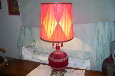 OLDER LAMP IN GOOD CONDITION FOR YEAR, View more