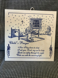 Child’s prayer décorative tile to hang on wall