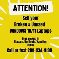 WE P.A.Y!: Damaged Windows 10/11 laptops-FREE PICKUP
