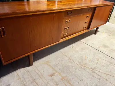 95.5”l MCM Teak Credenza Buffet Dresser, View more