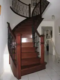 Hardwood Floor: $1.35/SF; Laminate Floor: $1.10/SF – Staircase!