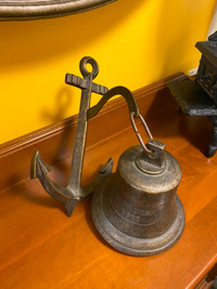 Vintage Metal Brass Bronze Ship Bell MS Bremman 1911.