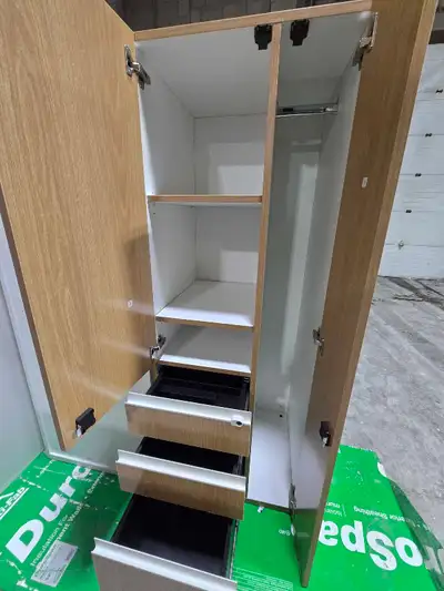 Tall Storage Cabinet / Office File Cabinet – Shelves + Drawers, View more