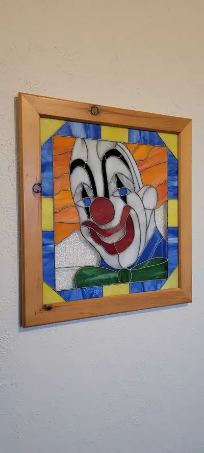 Stained Glass Clown Face Decor , View more