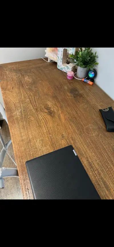 Solid 6 draw wooden desk from London, Uk. , View more