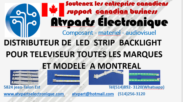 LED STRIP BACKLIGHT FOR TV SONY HISENSE SAMSUNG SHARP PANASONIC in TVs in City of Montréal - Image 2