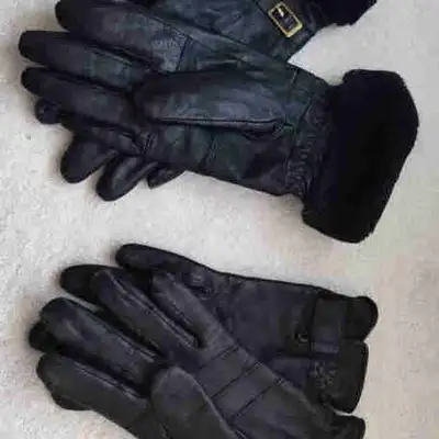 2 Pairs Ladies Leather Gloves (Size 8 / Small) ), View more