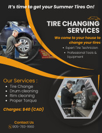 Tire changing / tire swapping at your doorstep