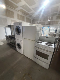 Apartment size 24 inch width Fridge stove washer dryer 