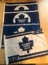 4 Toronto Maple Leafs Stick Flags - 3 Different - 18” x 12”