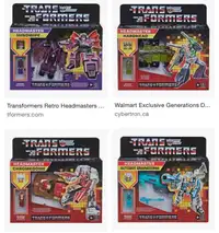 Transformers G1 Retro Headmasters Set of 4 Chromedome Brainstorm