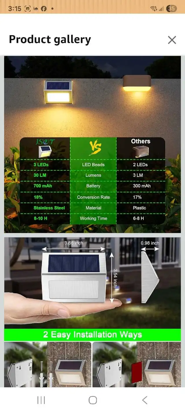 JSOT Solar Deck Lights in Outdoor Lighting in Kitchener / Waterloo - Image 5