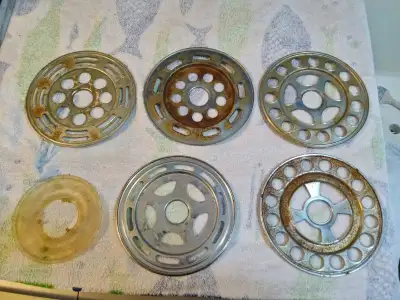 Vintage bicycle spoke protectors and chain guard, View more