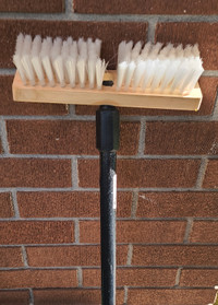 Deck scrubber with handle. 