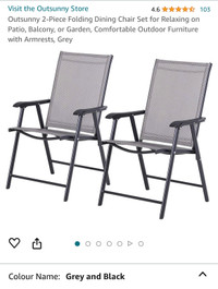 Brand new 2-piece outdoor chairs 