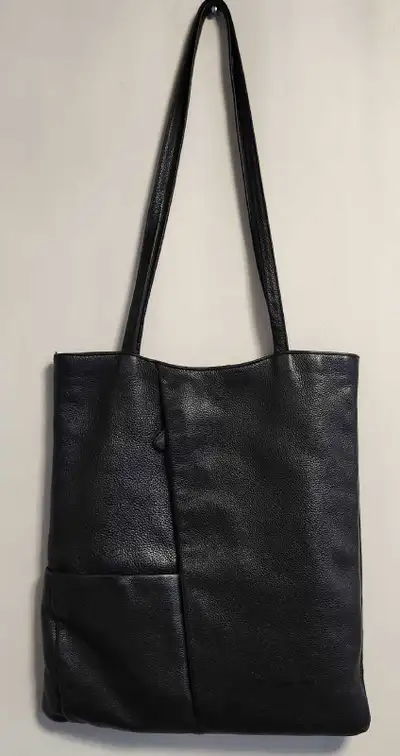 Black Leather Handbag by Derek Alexander, View more