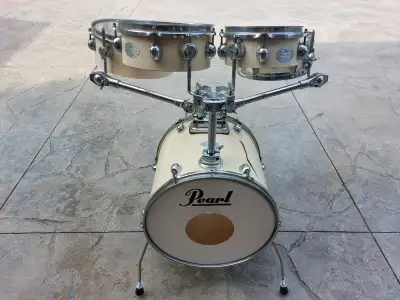 Pearl Rhythm Traveler compact drum shellpack.$390 drums only, View more