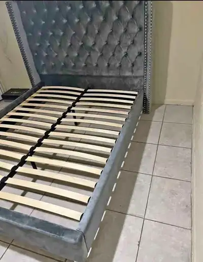 Double size velvet bed frame for sale - brand new, View more