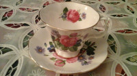 FINE BONE CHINA CUP SAUCER - ROYAL ALBERT - BIG PINK ROSE