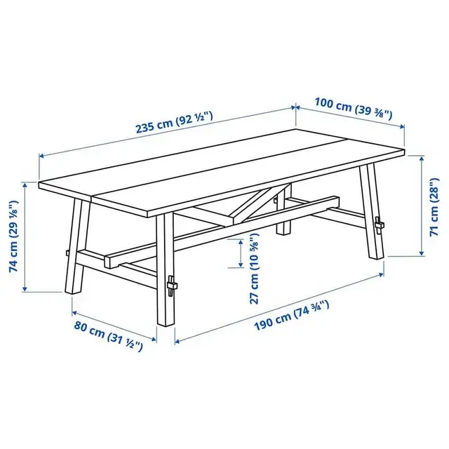 Ikea Skogsta Dining Table64840231472770121